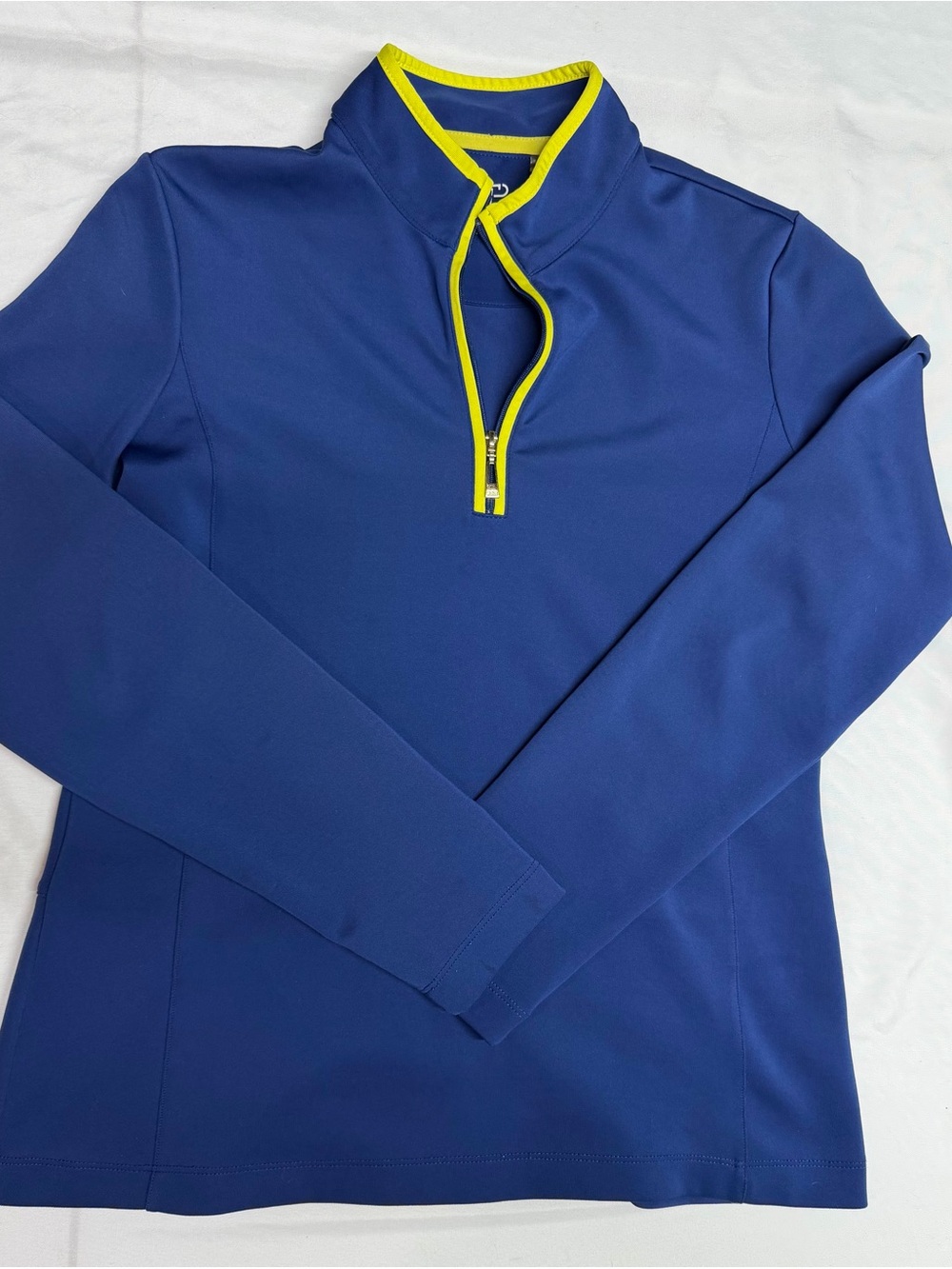 EP Pro Women's Blue Quarter-Zip Pullover with Yellow Trim